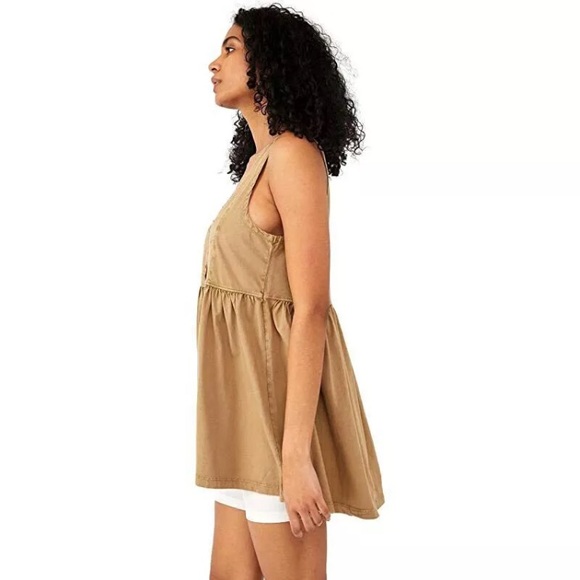 Free People Brooke hi lo tunic Tank Rose Pink - Picture 7 of 7